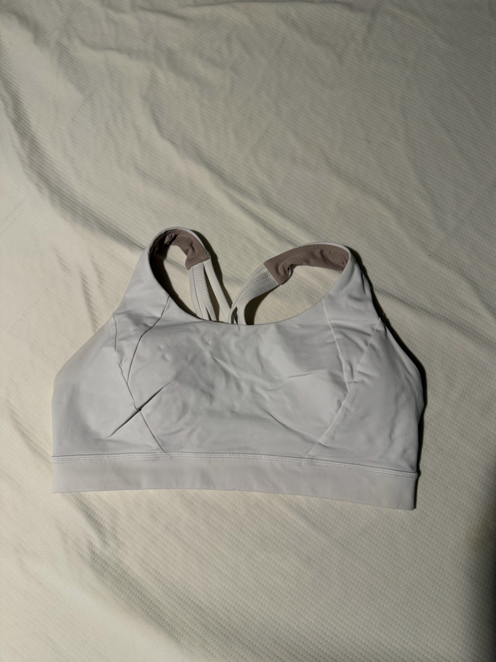 lululemon athletica White & Tan Sports Bra